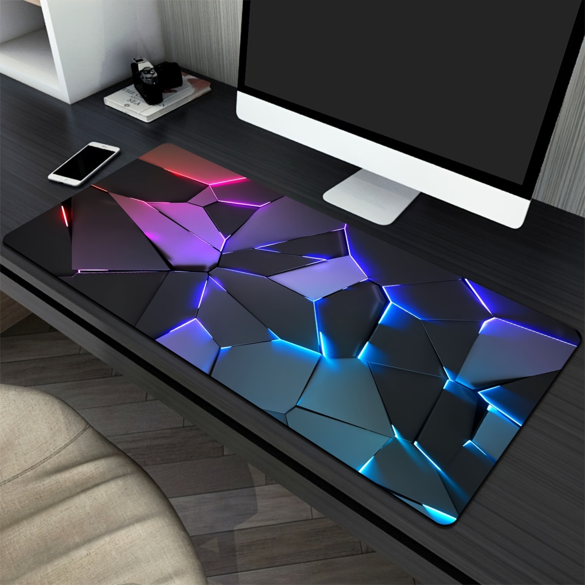 Gaming Pc Equipment - ラインジオメトリ RGB マウスパッド大型マウスパッド 400X900 ゲームマット PC