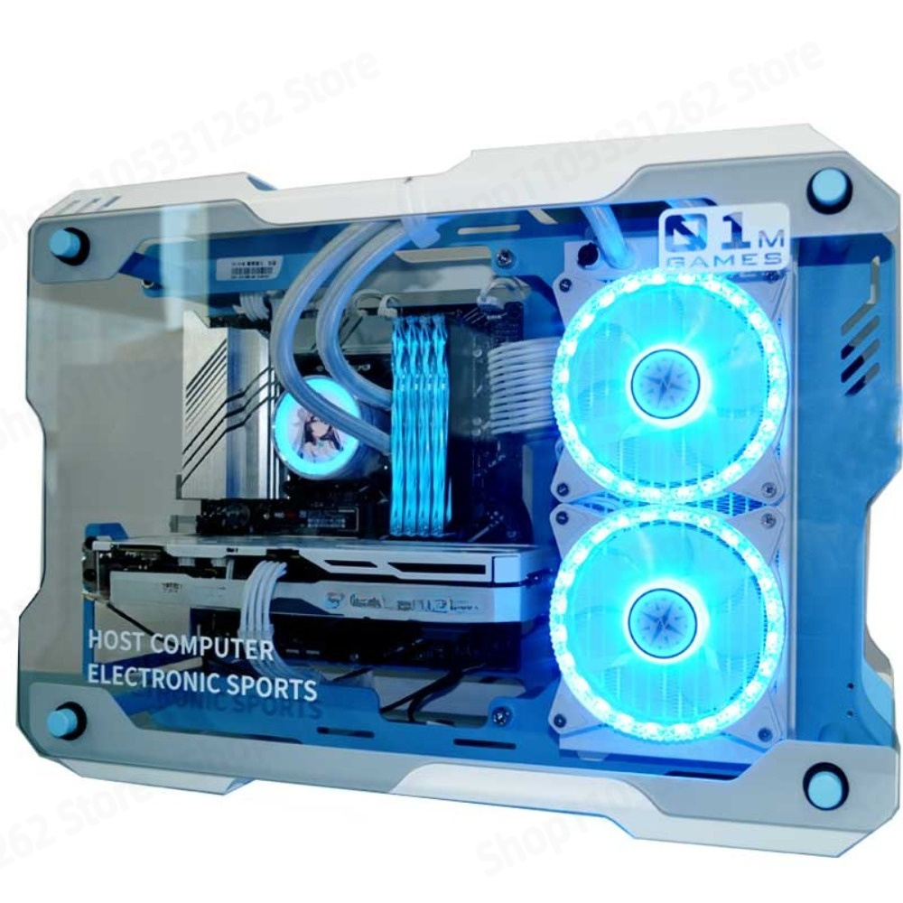 Pc Gaming Itx - 01M ミニゲーミングPCケース アルミ製強化ガラス オープンフレーム MATX ITX対応