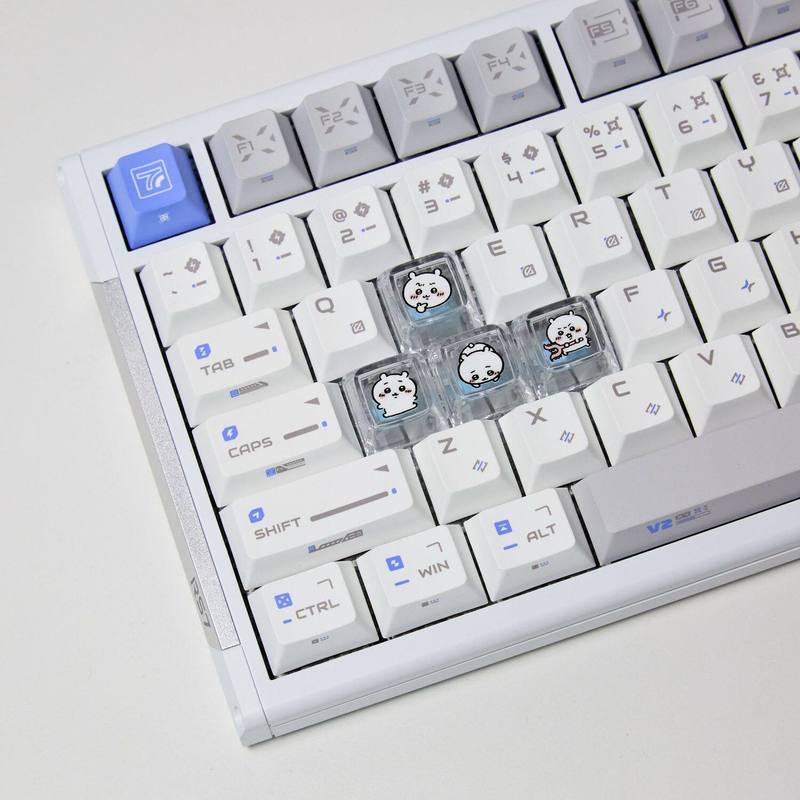 Pc Gaming Lounge - Chiikawa 4 個手作り透明 PC バックライト付きパーソナライズされたキーキャップメカニカルキーボードゲーマー用カスタム装飾キーキャップ