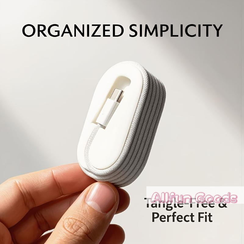 Desk Cable Organizer - [TG835]ポータブルケーブルワインダーオーガナイザーデスクトップケーブルオーガナイザー1mの編組データケーブルに適合ホームオフィス旅行用