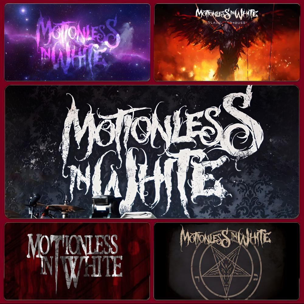 Pc Gaming White - ダークロックバンド M-Motionless In White マウスパッド 大型ゲーミングマウスパッド