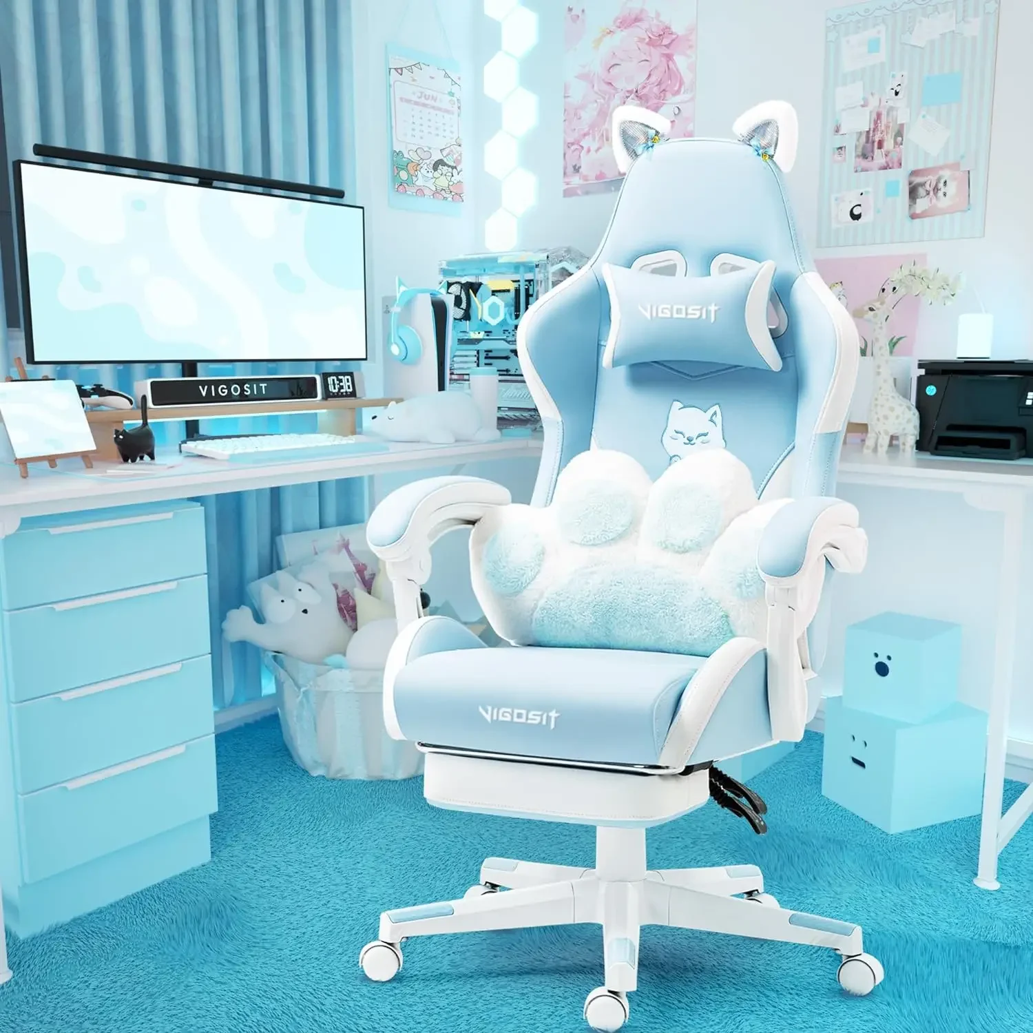 コンピューターアームチェア リクライニングPCゲームチェア  - Pc Gaming Quotes のレビューと価格