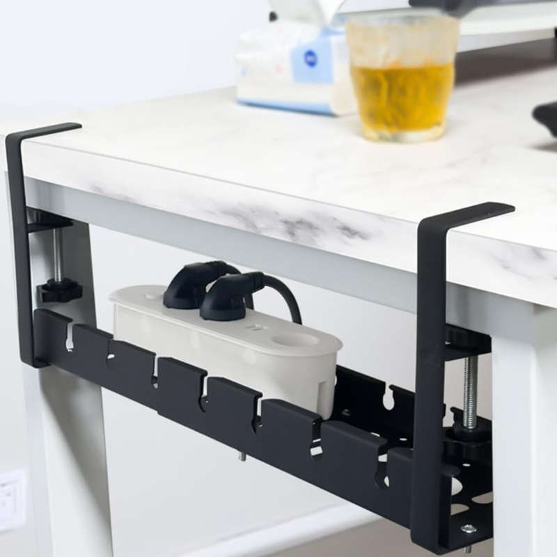 頑丈な格納式ケーブルオーガナイザートレイ - オフィスや家庭 - Desk Cable Organizer のレビューと価格