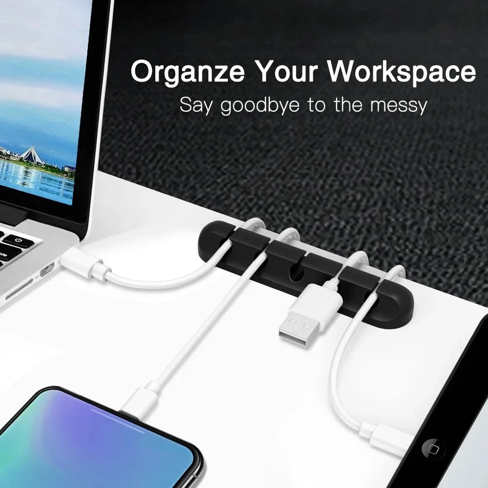 粘着式ケーブルホルダーコードクリップ管理オーガナイザーデスク - Desk Cable Organizer のレビューと価格