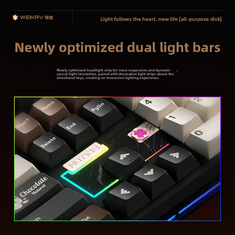 WEIKAV NUT108 メカニカルキーボード アルミ合金 - Gaming Pc Equipment のレビューと価格