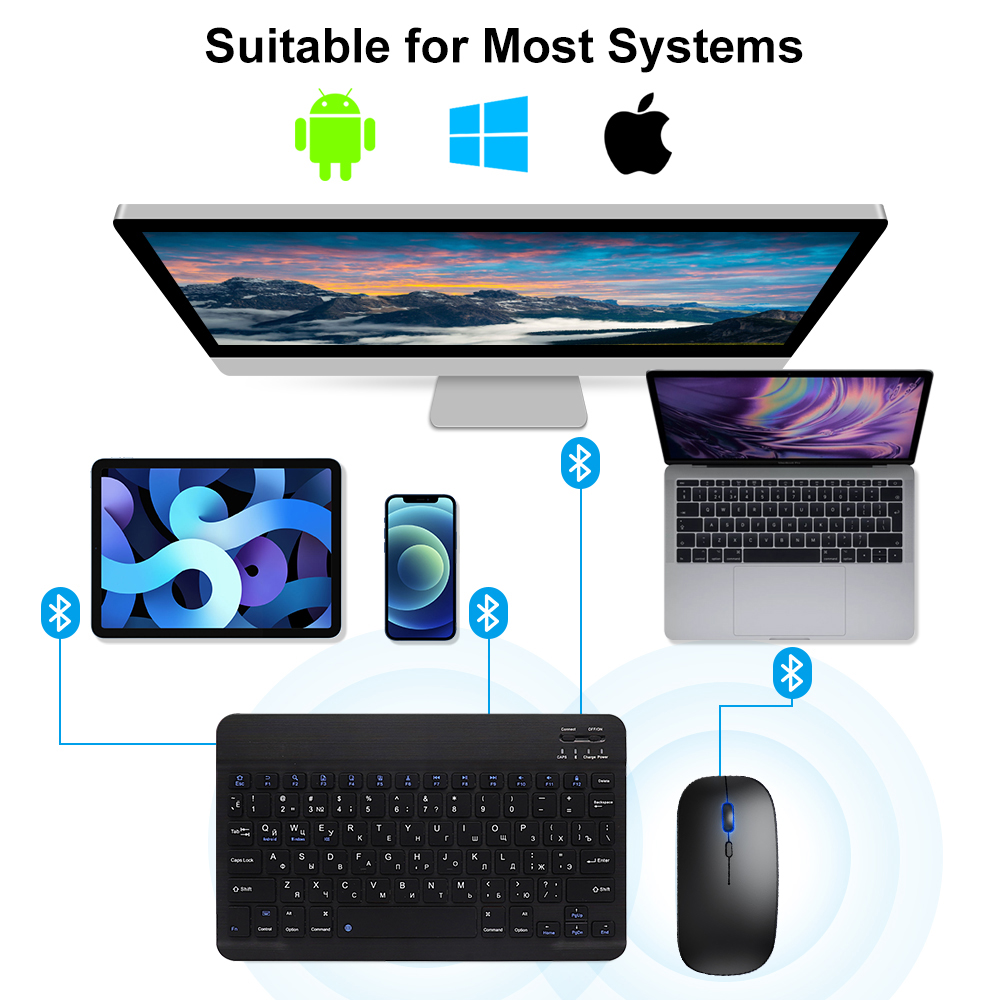 Bluetooth キーボードとマウス iPad Xiaom - Pc Gaming Samsung のレビューと価格