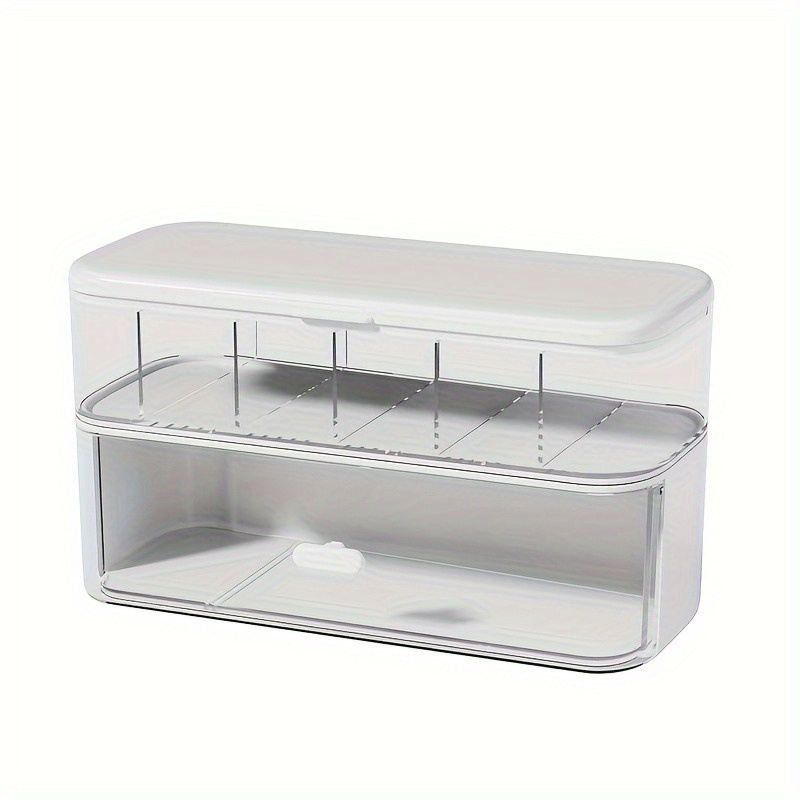 二層構造の透明デスクトップケーブルオーガナイザーボックス、調 - Desk Cable Organizer のレビューと価格