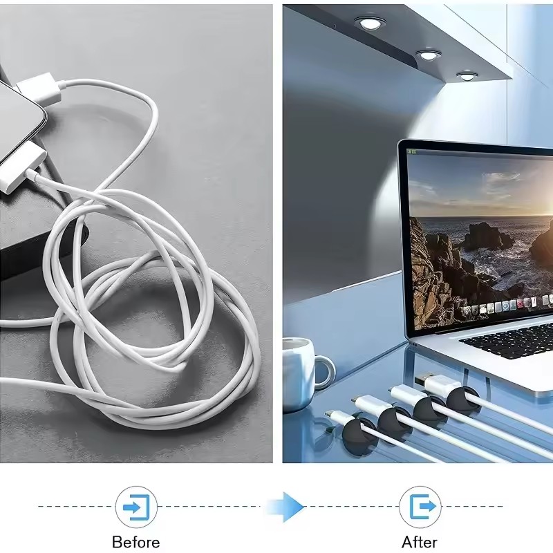 5/50個入り デスクトップ/壁用ケーブルクリップ ワイヤー - Desk Cable Organizer のレビューと価格