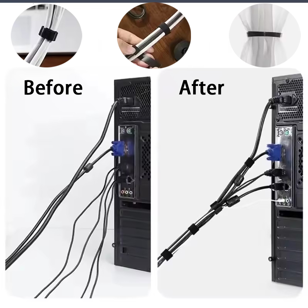 1pc ケーブルオーガナイザーケーブル管理ワイヤーワインダー - Desk Cable Organizer のレビューと価格