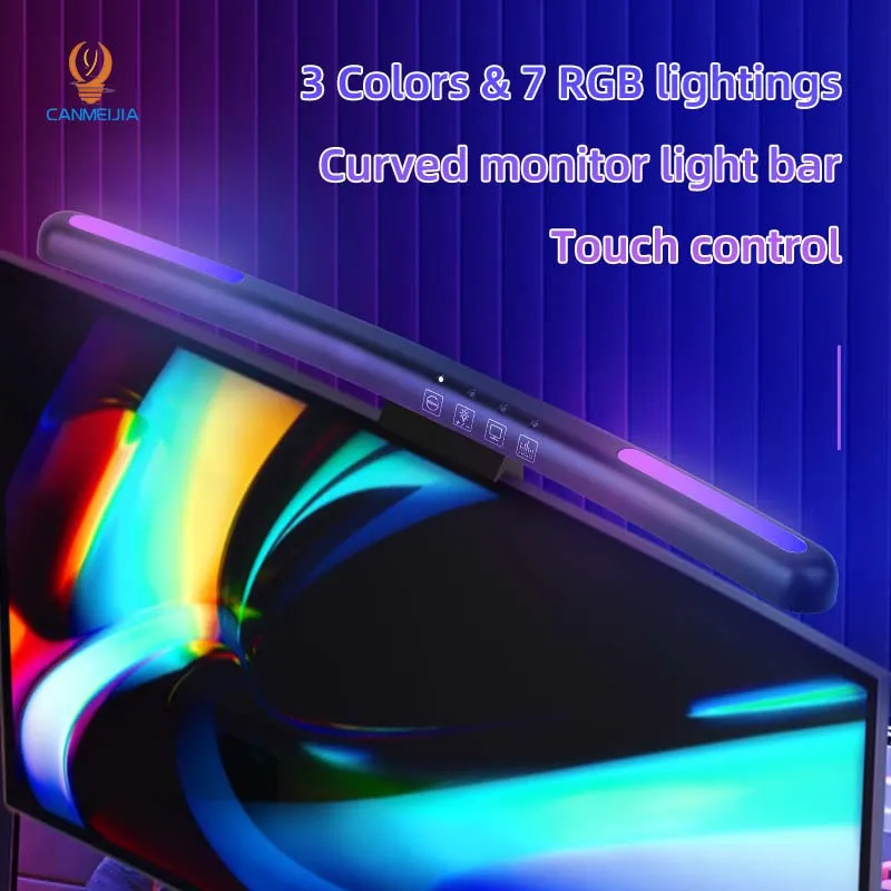 湾曲したLEDモニターライトバー,USB,RGB,PCスクリ - Pc Gaming Lounge のレビューと価格